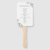 Elegant roze Floral | Vastleggingen voor het begra Handwaaier (Achterkant)