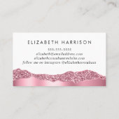 Elegant roze Folie Visitekaartje (Achterkant)