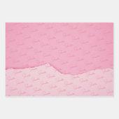 Elegant roze gepersonaliseerd inpakpapier vel (Voorkant 2)