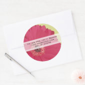 Elegant roze Gerber Daisy Wedding Stickers (Envelop)