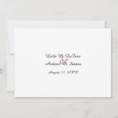 Elegant roze Gerbera Daisy Wedding Invitation Kaart (Achterkant)