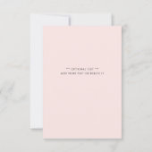 Elegant roze, gewoon modern Baby shower Kaart (Achterkant)