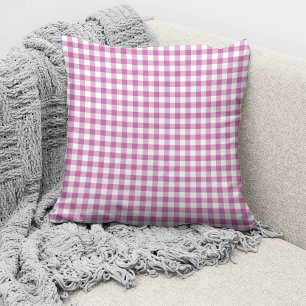 Elegant Roze Gingham controleert patroon Kussen