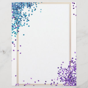 Elegant roze glitter Letterhead Briefhoofd