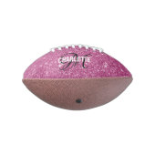 Elegant roze glitter monogram naam football (Gedraaid 270)