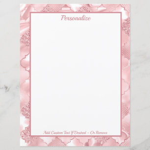 Elegant Roze Glitter Patroon Gepersonaliseerd