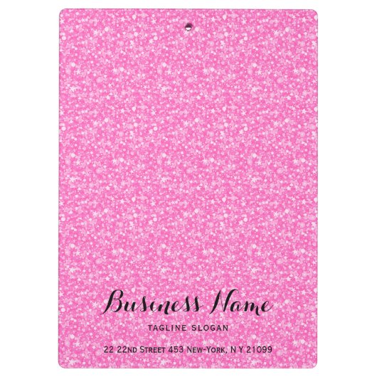 Elegant Roze Glitter Zwart Chevron Goud Accenten C Klembord (Achterkant)