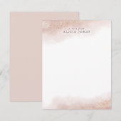 Elegant roze Gold Cloud - op maat gemaakt Notitiekaartje (Voorkant / Achterkant)