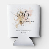 Elegant Roze & Goud 60 & Fabulous 60ste Verjaardag Blikjeskoeler (Achterkant)