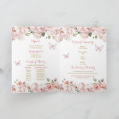 Elegant Roze Goud Quinceañera Programma Sjabloon (Binnen)