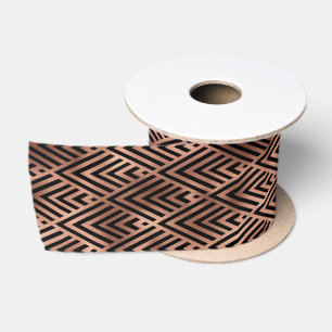 Elegant Roze Gouden Chevron Diamond Art Deco Patro Lint