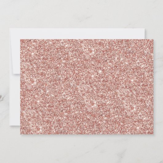 Elegant Roze Gouden Glitter Verrassings Verjaardag Kaart (Achterkant)