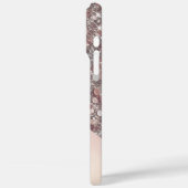 Elegant roze gouden monogram Case-Mate iPhone case (Achterkant / Links)