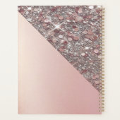 Elegant roze gouden monogram planner (Achterkant)