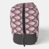 Elegant Roze Grijs Art Deco Patroon Toilettasje (Rechts)