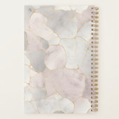 Elegant Roze & Grijs Marmeren Luxe Notaris Openbaa Planner (Achterkant)