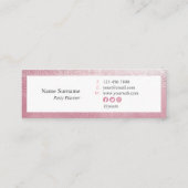 Elegant roze Hallo EventPlanner Mini Visitekaartje (Achterkant)