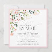 Elegant roze handbediende bridal Script Shower by  Kaart (Voorkant)