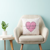Elegant roze hart en spikkels ontwerp kussen (Stoel)