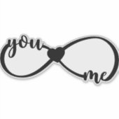 Elegant roze harten Valentijnsdag Sticker (Voorkant)