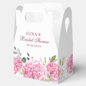 Elegant Roze Hydrangea Eucalyptus Vrijgezellenfees Bedankdoosjes (Geopend)