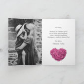 Elegant Roze Hydrangea Foto Gelukkige Moederdag Kaart (Binnen)