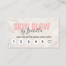 Elegant roze Kaarten van de Loyalty van de Zijde Z Visitekaartje