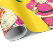 Elegant roze kerstfeest cadeaupapier (Rol Hoek)