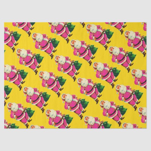 Elegant roze kerstfeest tissuepapier (Voorkant)