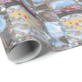 Elegant roze kerstKerstmis II Cadeaupapier (Rol Hoek)