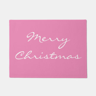 Elegant roze kerstklep deurmat