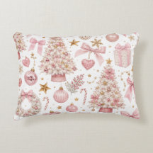 Elegant roze kerstpatroon