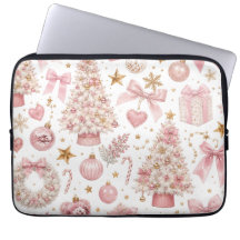 Elegant roze kerstpatroon