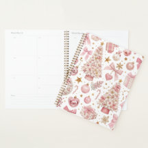 Elegant roze kerstpatroon