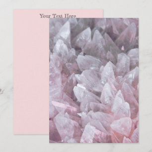 Elegant Roze Kwarts Gem Mind Body Spirit Energy Kaart