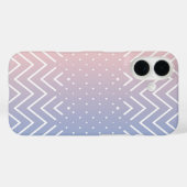 Elegant roze kwartsblauw pastel Cute Chevron Case-Mate iPhone Case (Achterkant (horizontaal))