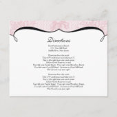 Elegant Roze Lace Direction Card Informatiekaartje (Voorkant)