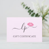 Elegant roze lippen handgeschreven script kalligra (Staand voorkant)