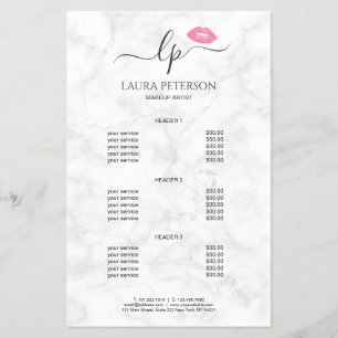 Elegant roze lippen handgeschreven script kalligra flyer