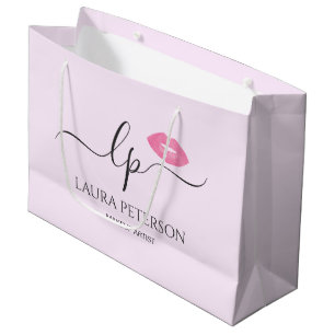 Elegant roze lippen handgeschreven script kalligra groot cadeauzakje