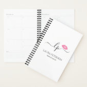 Elegant roze lippen handgeschreven script kalligra planner (Display)