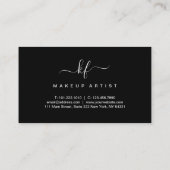 Elegant roze lippen handgeschreven script kalligra visitekaartje (Achterkant)