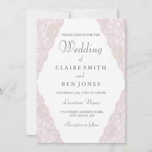 Elegant Roze Loopbaan Uitnodiging (Voorkant)