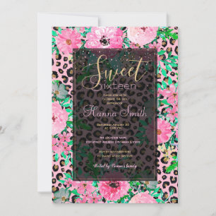 Elegant roze luipaard afdrukken en ontwerp van hou kaart