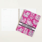 Elegant  roze magenta meer toile de jouy planner (Display)