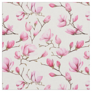 Elegant roze magnolia patroon stof