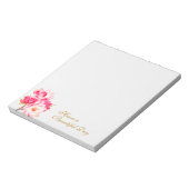 Elegant  Roze Magnolias Floral Blocnote (Gedraaid)