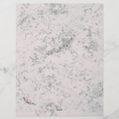 Elegant Roze Marmer Inspirerend Briefpapier Briefhoofd (Achterkant)