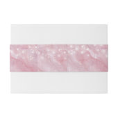 Elegant roze marmer Sparkle Stars Uitnodigingen Wikkel (Achterkant Voorbeeld)