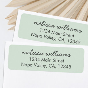 Elegant roze minimalistisch retouradreslabel etiket